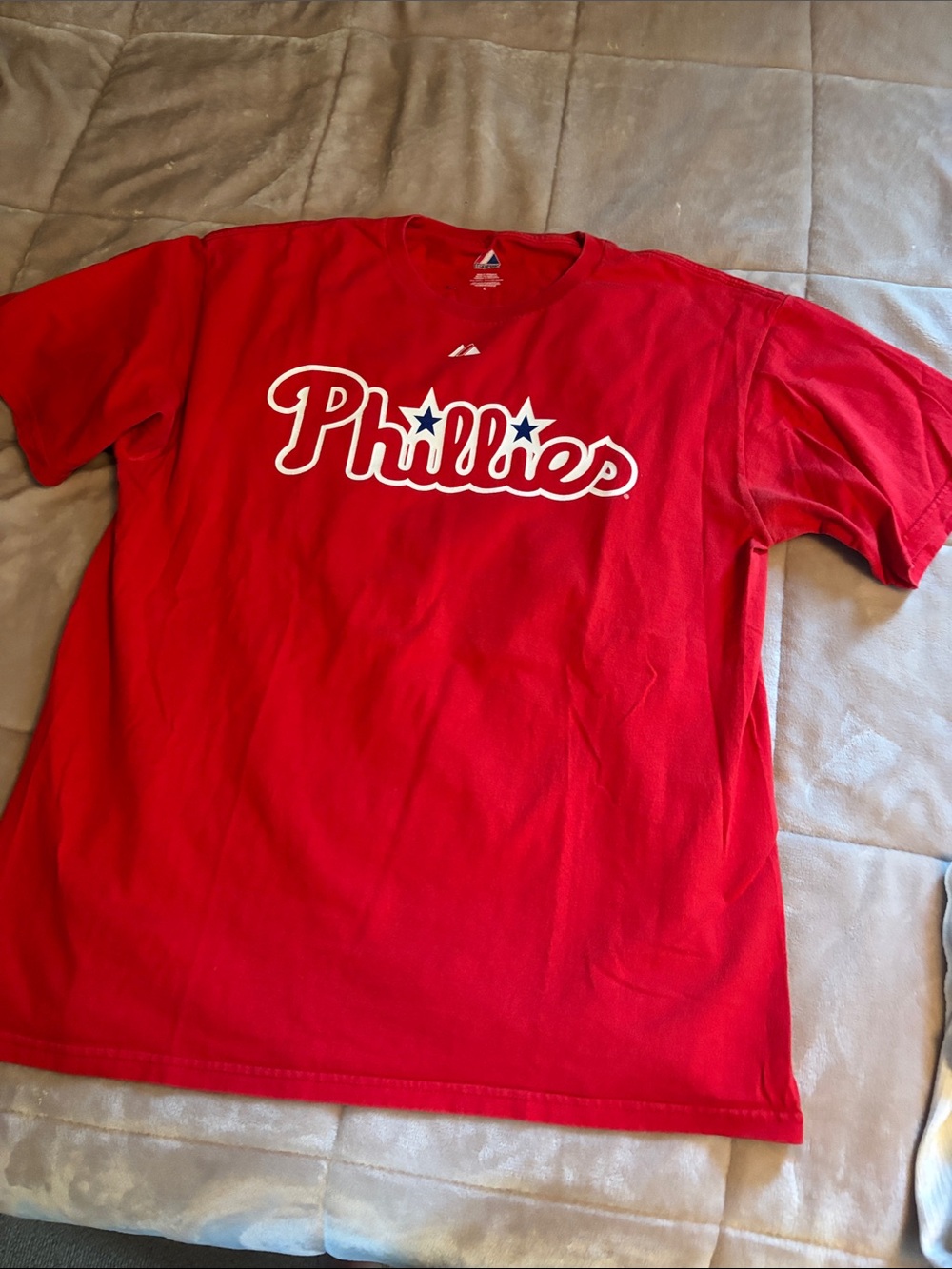 Majestic Phillies Red Short Sleeve Tee